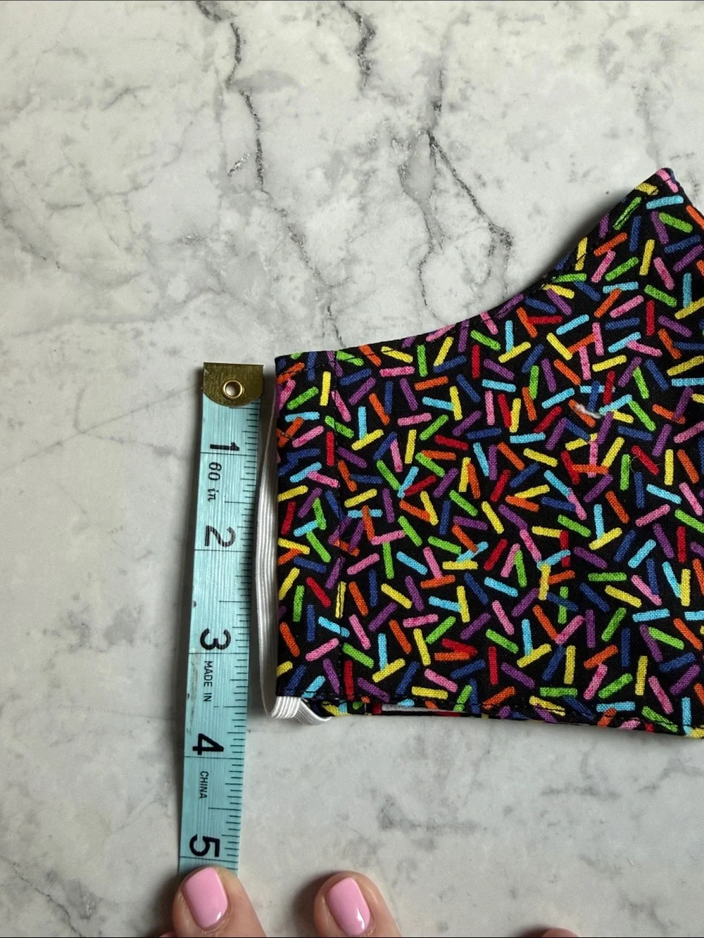 Women/teen Colorful Sprinkles Pattern Face Mask